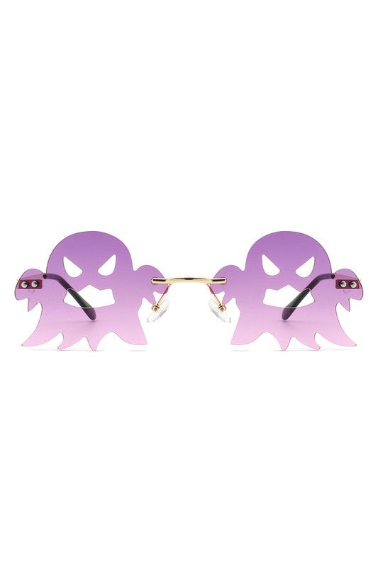 Rimless Scary Party Ghost Sunglasses