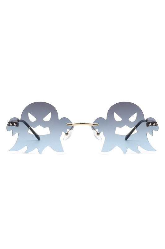 Rimless Scary Party Ghost Sunglasses